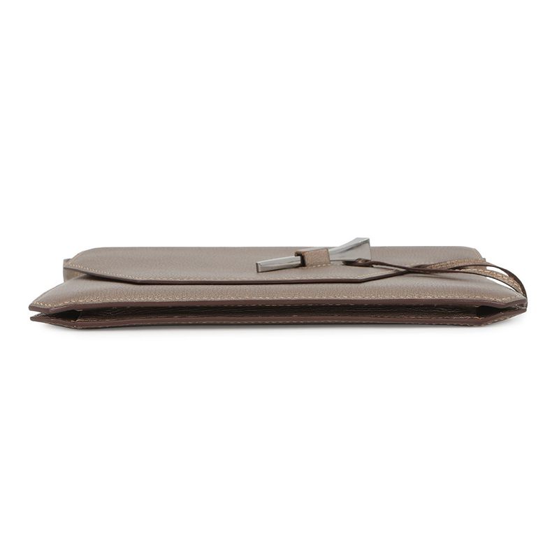 Hermes Shoulder Bag Envelope Gold Silver Chevre Misor