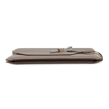 Hermes Shoulder Bag Envelope Gold Silver Chevre Misor