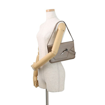 Hermes Shoulder Bag Envelope Gold Silver Chevre Misor