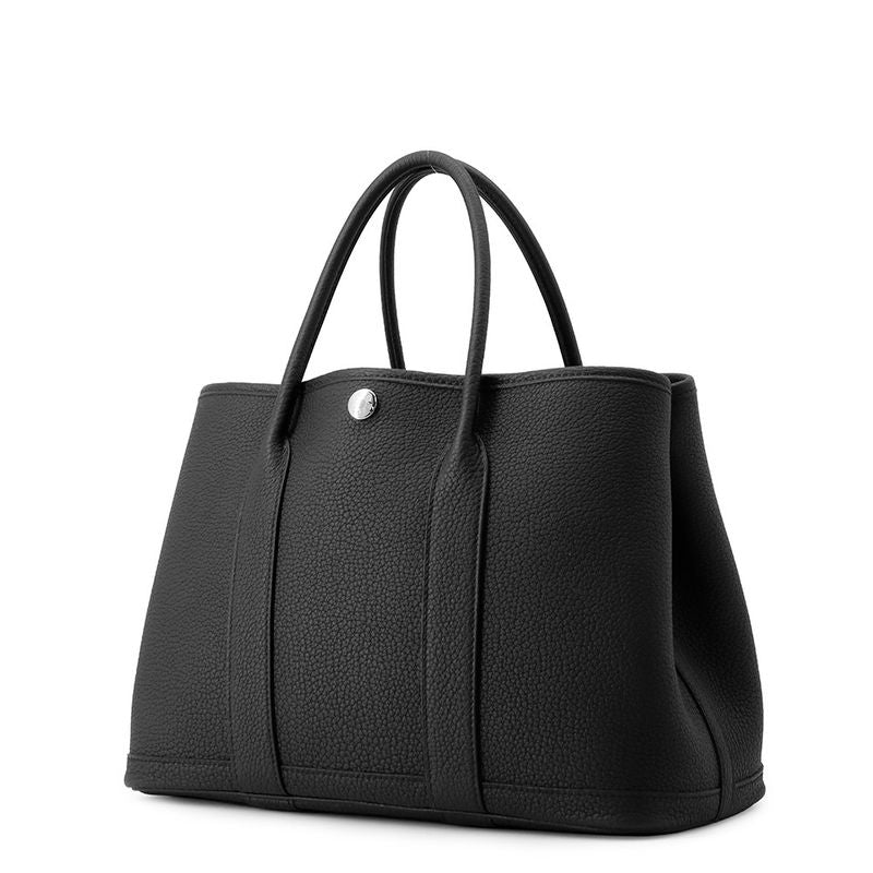 Hermes Tote Garden Party TPM Black Silver Negonda