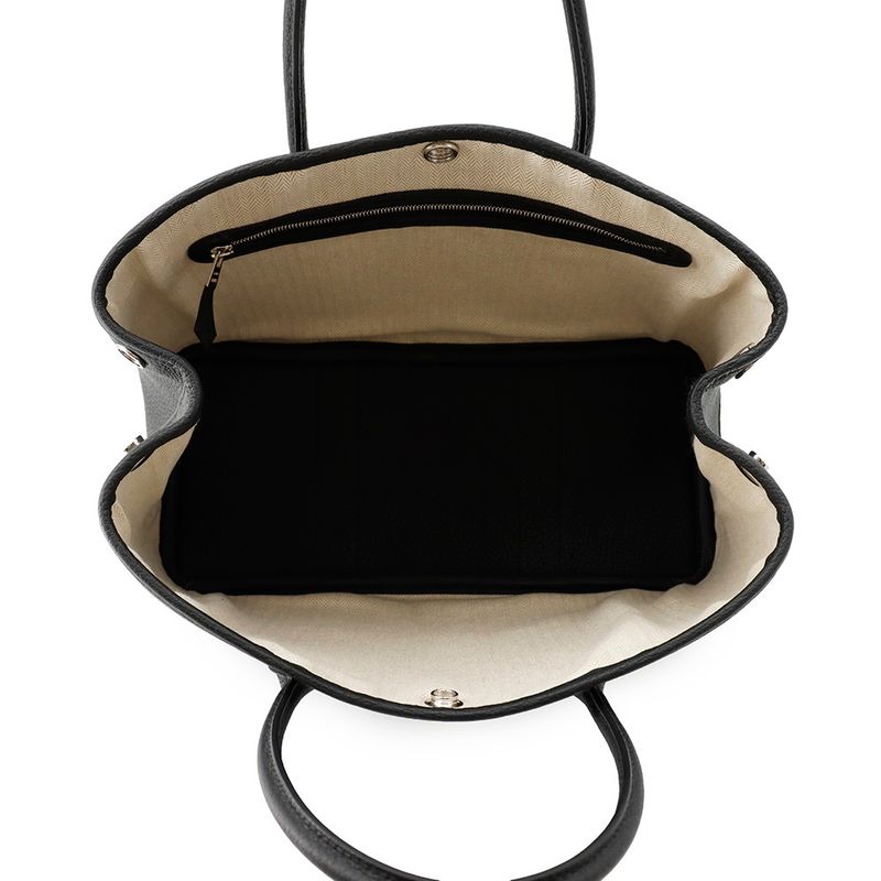 Hermes Tote Garden Party TPM Black Silver Negonda