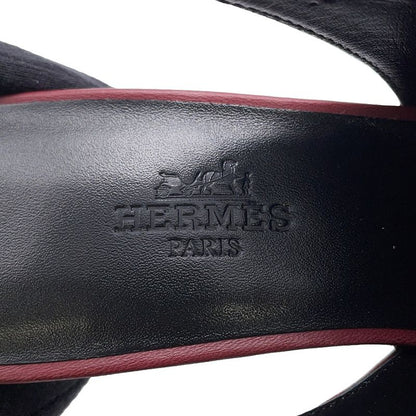 Hermes Sandals Nappa Leather 36.5 Heel Shoes