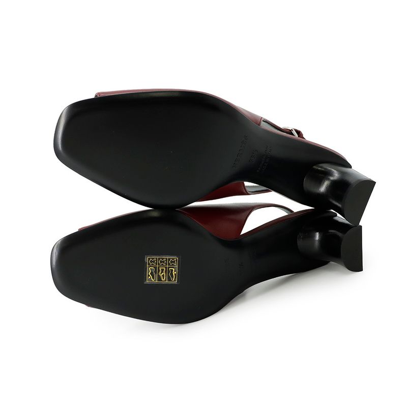 Hermes Sandals Nappa Leather 36.5 Heel Shoes