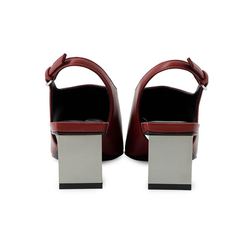 Hermes Sandals Nappa Leather 36.5 Heel Shoes