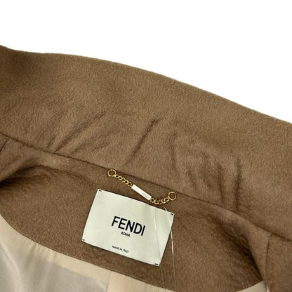 Fendi Coat 38 S Beige Short Length Winter