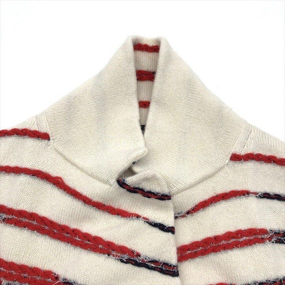Chanel CC Logo Border Long Sleeve Knit Cashmere Cardigan White