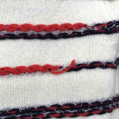 Chanel CC Logo Border Long Sleeve Knit Cashmere Cardigan White