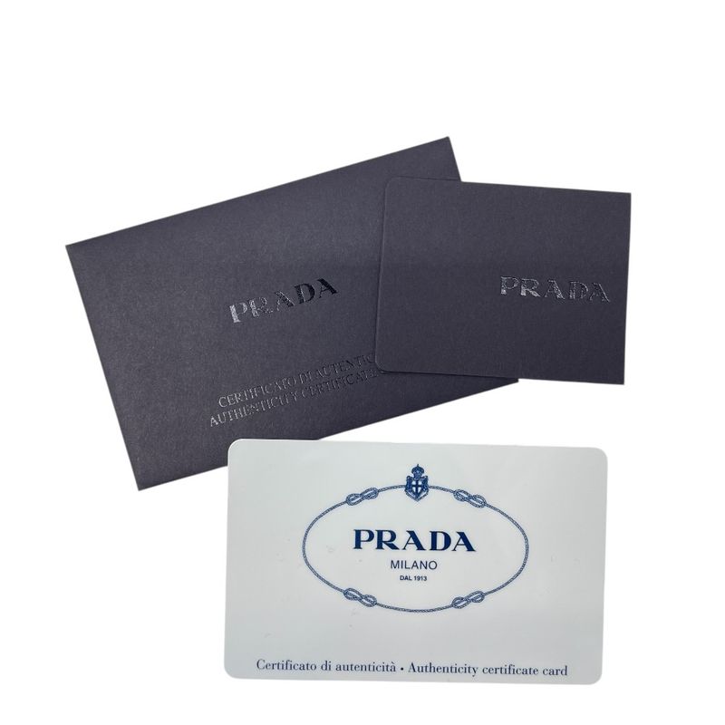 Prada Camouflage Nylon Pouch Makeup Black Triangle Plate Logo Sophistication