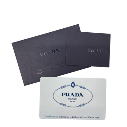 Prada Camouflage Nylon Pouch Makeup Black Triangle Plate Logo Sophistication