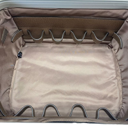 Gucci Fpm Beauty Case Cosmetic Box Handbag GG Supreme Canvas Aluminum Silver