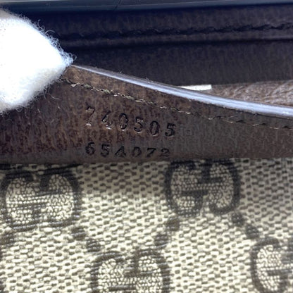 Gucci Fpm Beauty Case Cosmetic Box Handbag GG Supreme Canvas Aluminum Silver