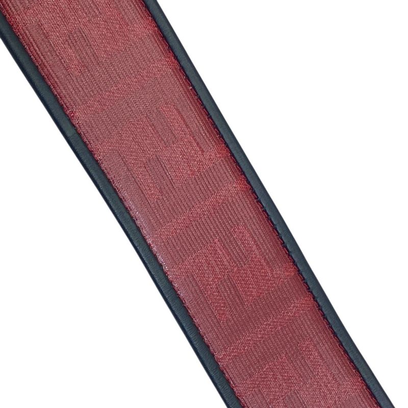 Fendi FF Logo Leather Belt Silver Red Sophistication Luxury Presence Practical