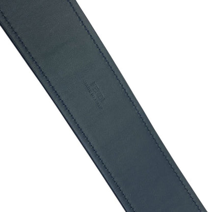 Fendi FF Logo Leather Belt Silver Red Sophistication Luxury Presence Practical