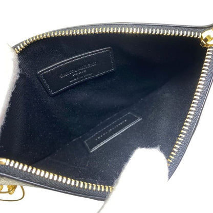 Saint Laurent Paris Chain Pochette Pouch Clutch Leather Gold Black Sophisticatio