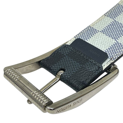 Louis Vuitton Damier Cobalt Azur Belt Silver Black Luxury Sophistication