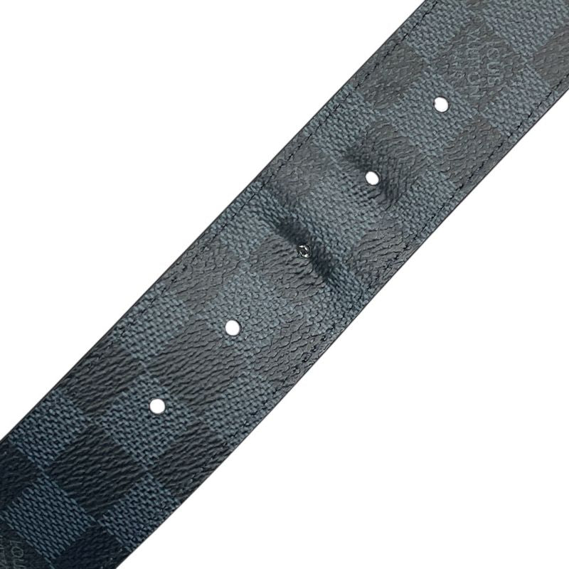 Louis Vuitton Damier Cobalt Azur Belt Silver Black Luxury Sophistication
