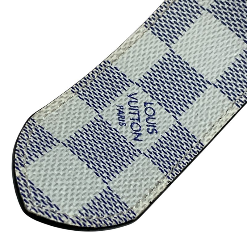 Louis Vuitton Damier Cobalt Azur Belt Silver Black Luxury Sophistication