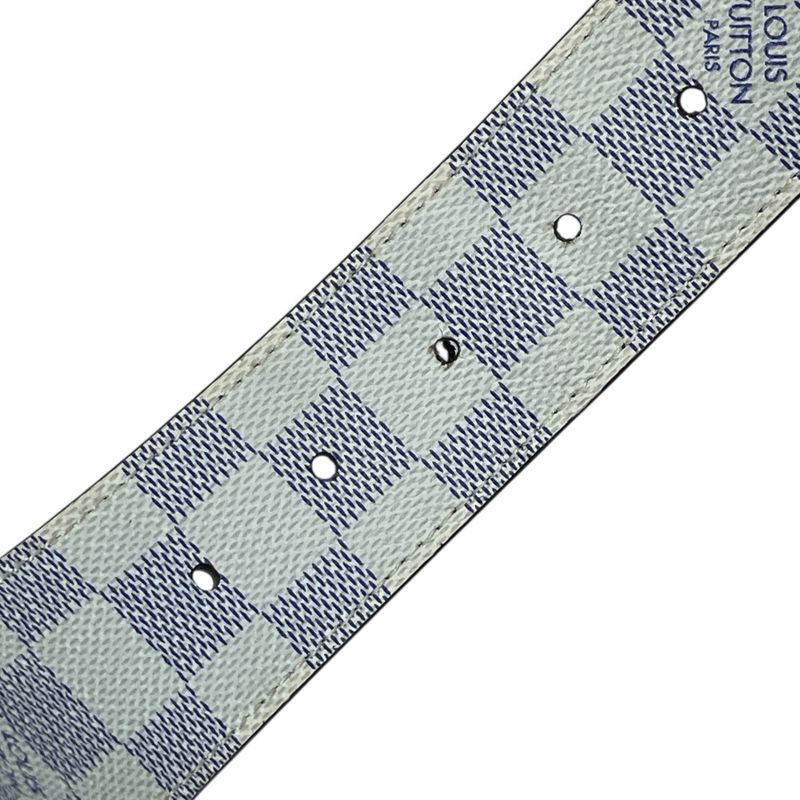 Louis Vuitton Damier Cobalt Azur Belt Silver Black Luxury Sophistication