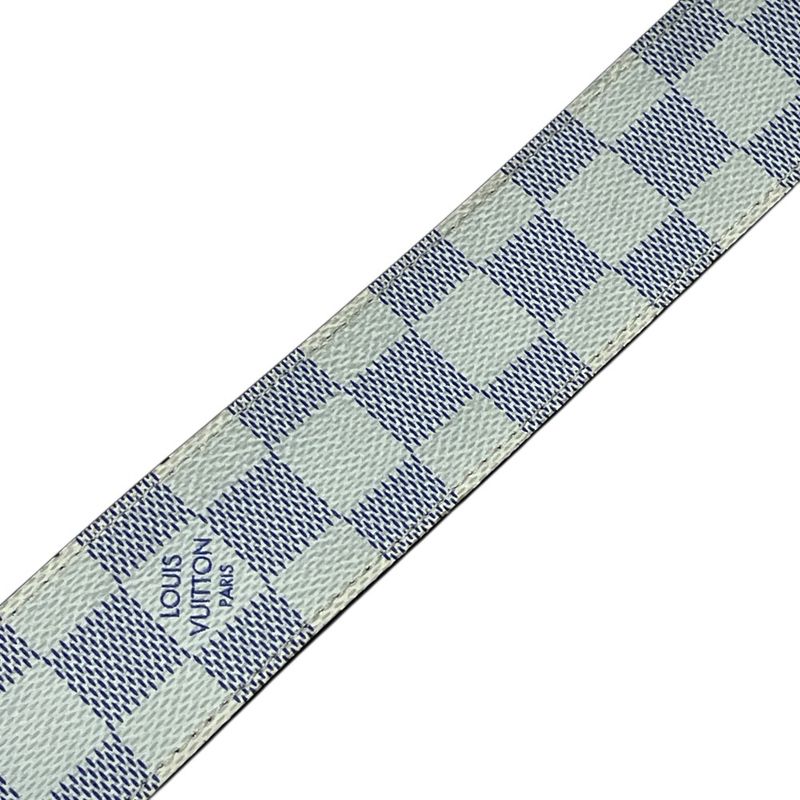 Louis Vuitton Damier Cobalt Azur Belt Silver Black Luxury Sophistication