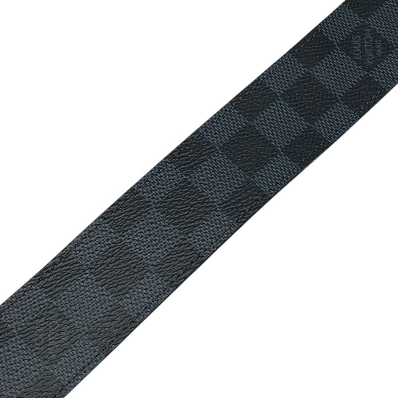 Louis Vuitton Damier Cobalt Azur Belt Silver Black Luxury Sophistication