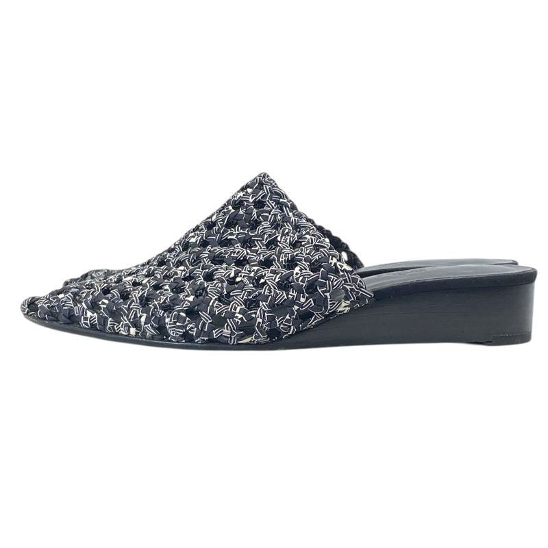 Hermes Mesh Sandals Mule Shoes Black Leather Sophistication Luxury Lightweight