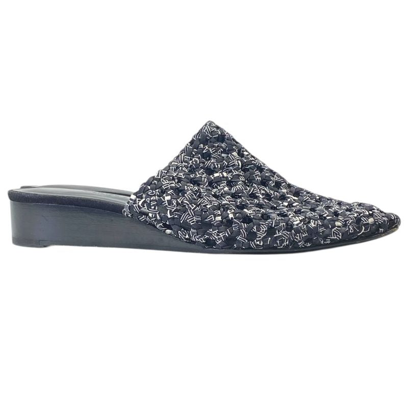 Hermes Mesh Sandals Mule Shoes Black Leather Sophistication Luxury Lightweight