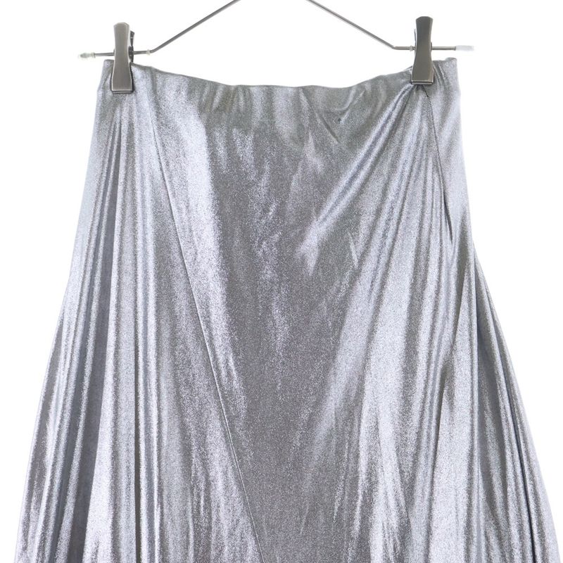Loewe High Waist Wrap Skirt Silver