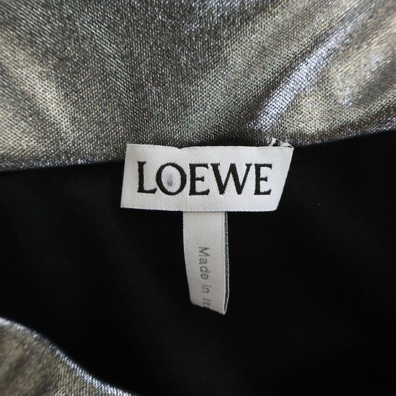 Loewe High Waist Wrap Skirt Silver