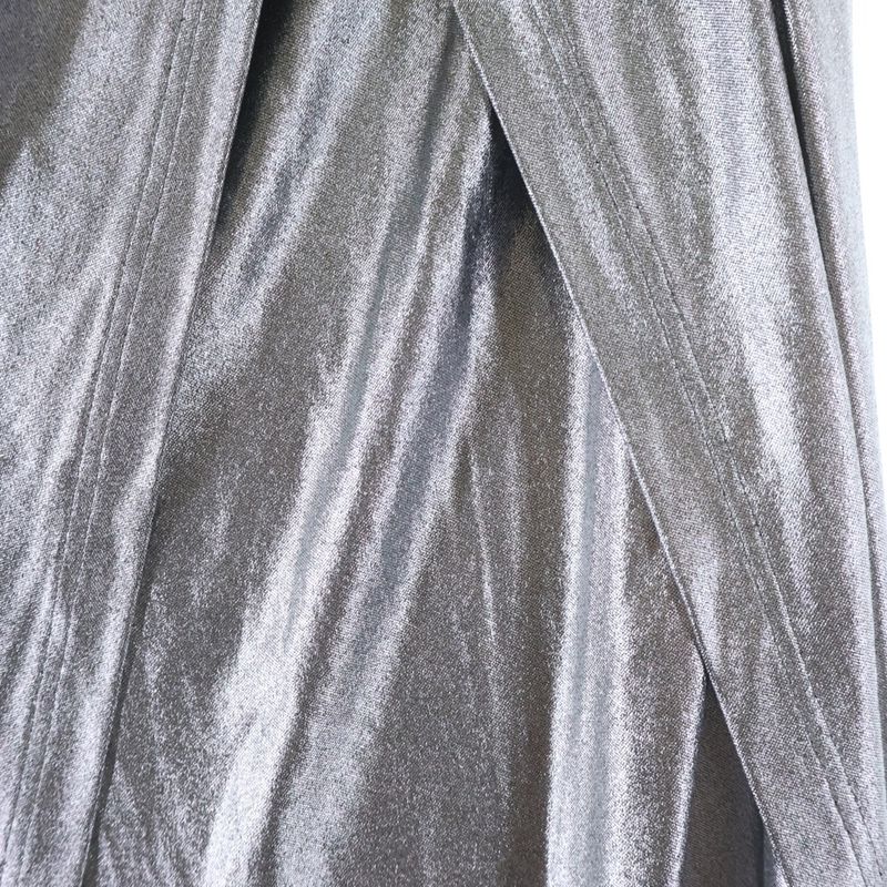 Loewe High Waist Wrap Skirt Silver