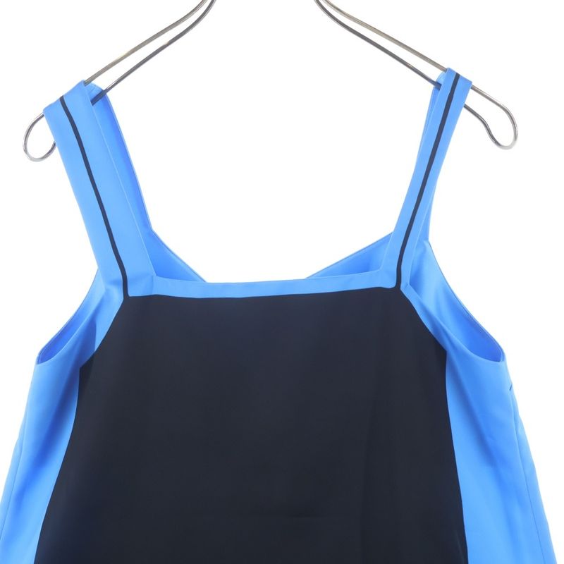 Loewe Technical Satin Strap Long Dress Blue