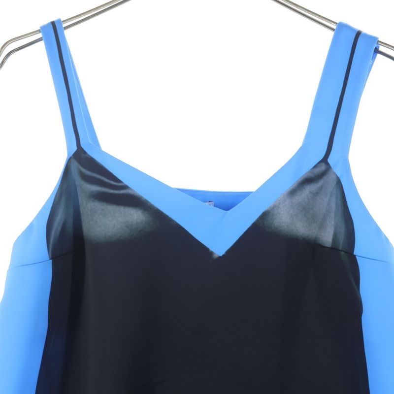 Loewe Technical Satin Strap Long Dress Blue