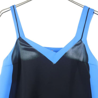 Loewe Technical Satin Strap Long Dress Blue