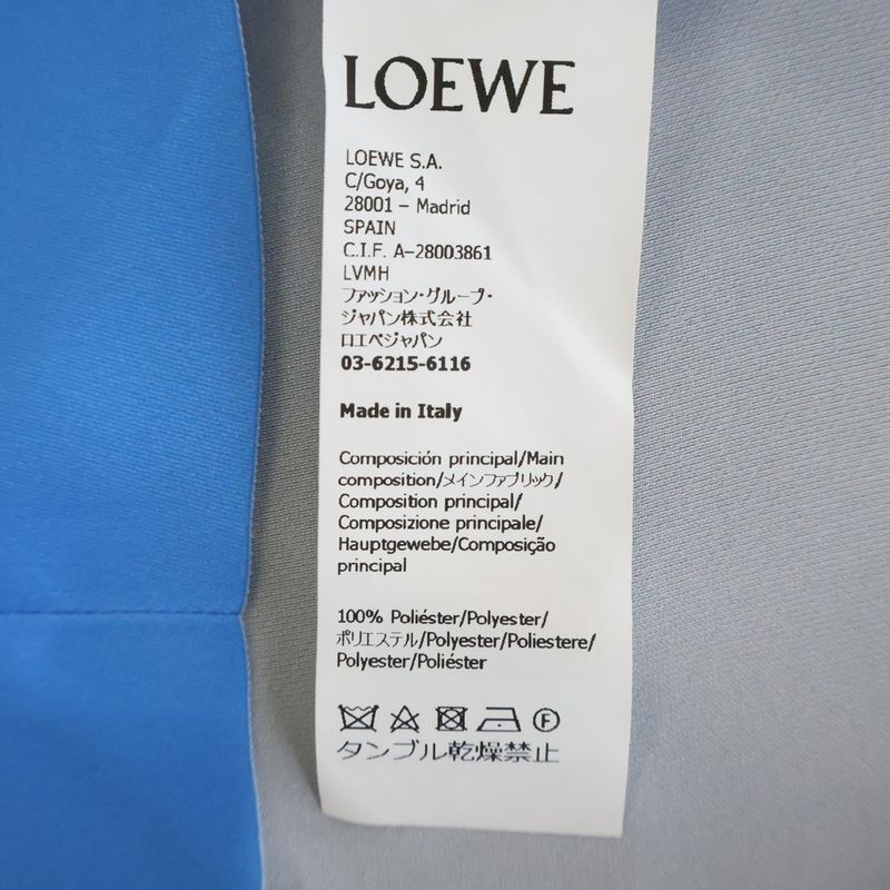 Loewe Technical Satin Strap Long Dress Blue