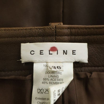 Celine Zip Skirt Brown
