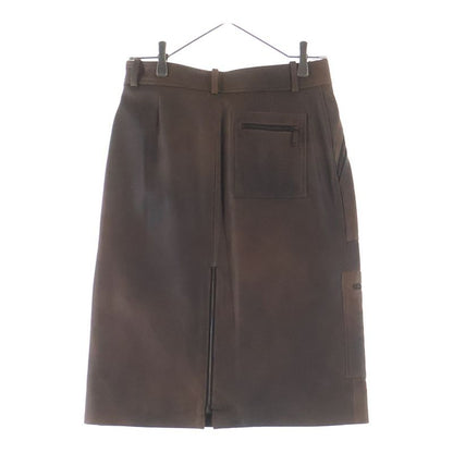 Celine Zip Skirt Brown