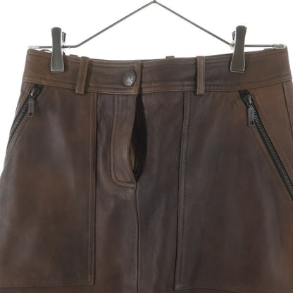 Celine Zip Skirt Brown