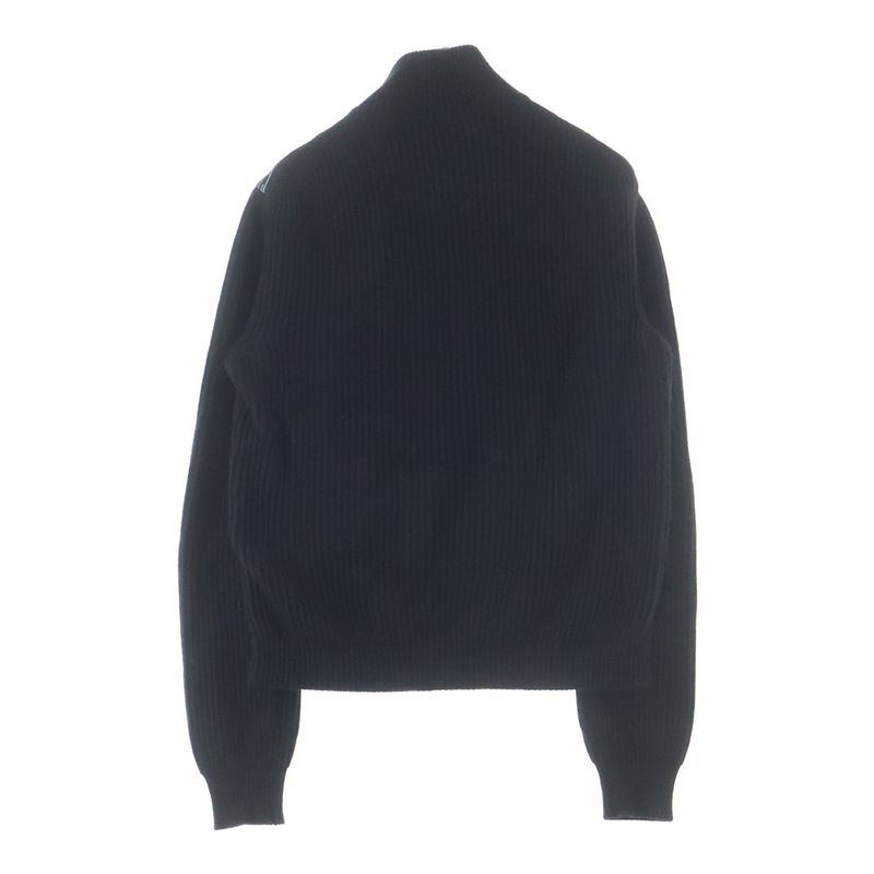 Dior Atelier Fay Cles Eared High Neck Knit Jacket Black