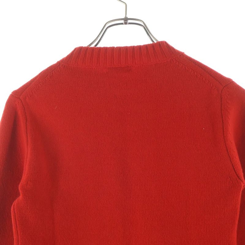 Celine Triomphe Logo Embroidery Cashmere Blend Long Sleeve Crew Neck Knit