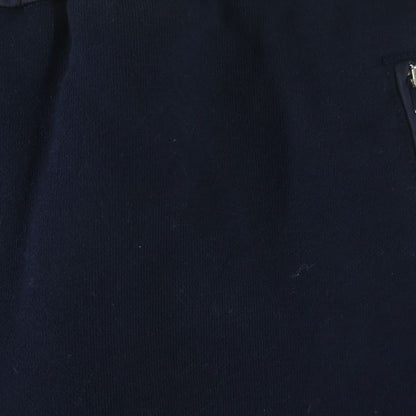Miu Logo Embroidery Cotton Fleece Mini Skirt Patch Navy