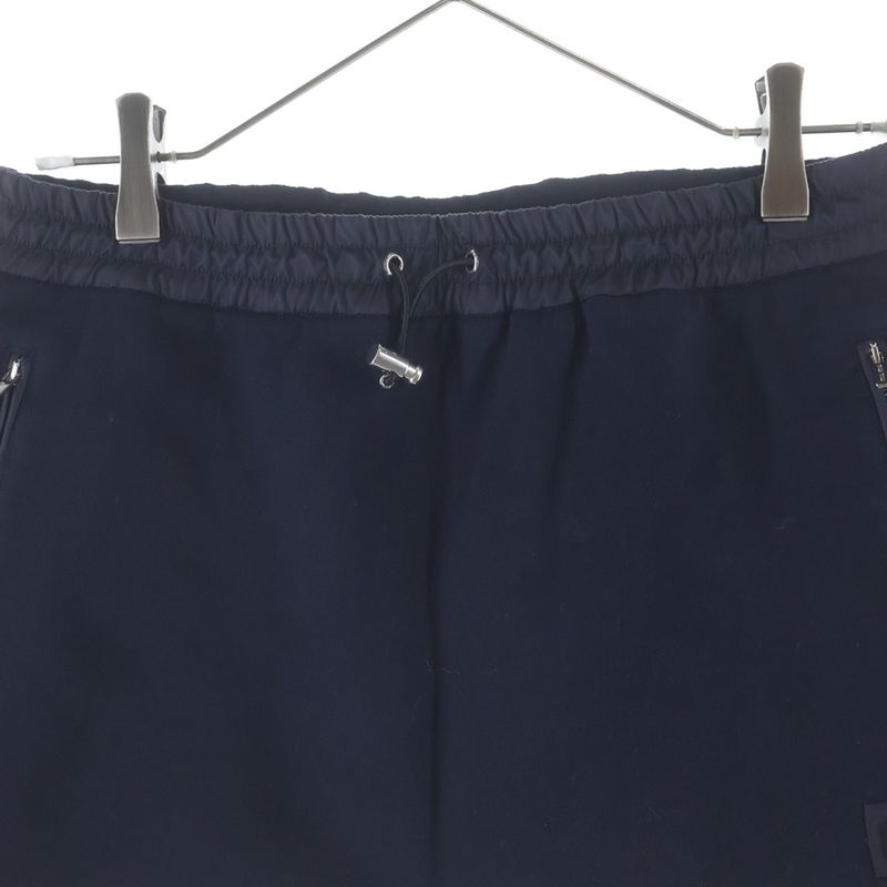 Miu Logo Embroidery Cotton Fleece Mini Skirt Patch Navy