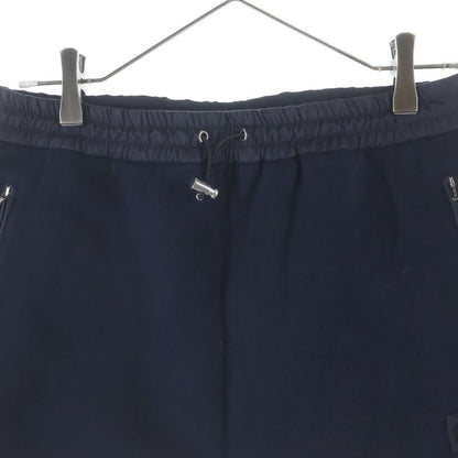 Miu Logo Embroidery Cotton Fleece Mini Skirt Patch Navy