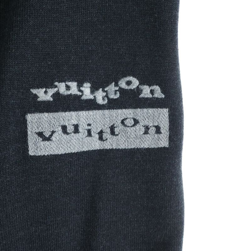 Louis Vuitton Wool Knit Logo Embroidery Track Jogger Pants Black Zll
