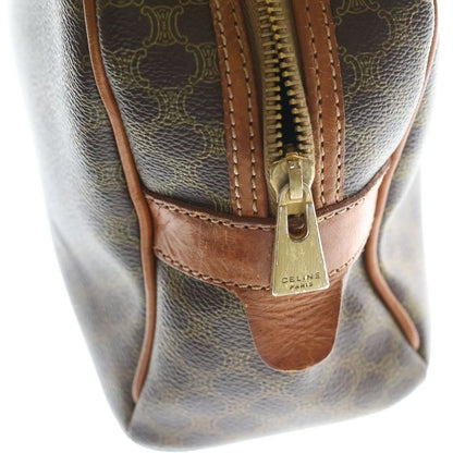 Celine Macadam Handbag Brown Leather Gold