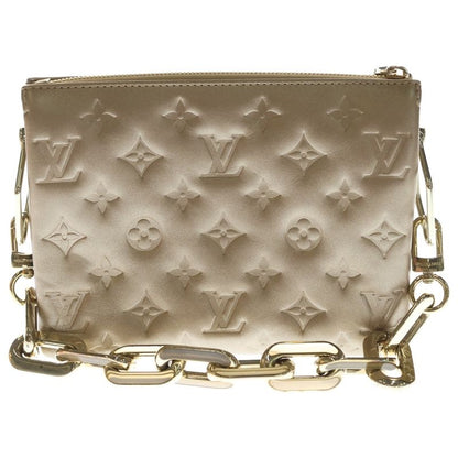 Louis Vuitton Monogram Embossed Cousin BB Mini Shoulder Bag Gold Leather