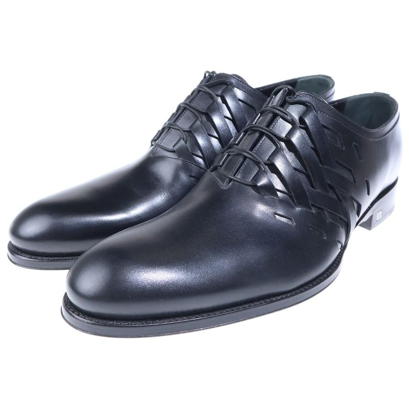 Louis Vuitton Side Woven Lace Up Dress Shoes Black MT