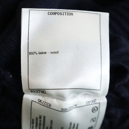 Chanel No Sleeve Knit Dress Navy 36