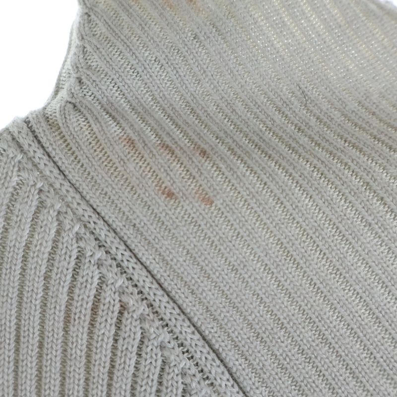 Dior Rubber Logo Rib Long Sleeve Knit Sweater Gray