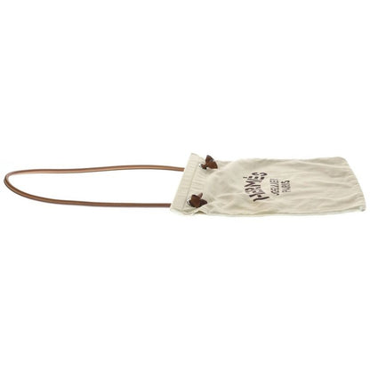 Hermes Aline PM Natural Toile Chevron Logo Shoulder Bag Beige
