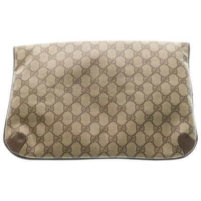 Gucci GG Supreme Leather Clutch Beige