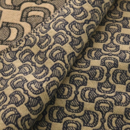 Gucci Horsebit Pattern Fringe Scarf Beige